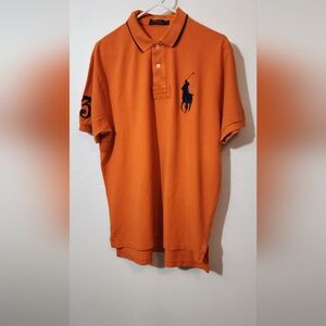 Polo by Ralph Lauren Orange Short-Sleeve Polo with Navy Pony